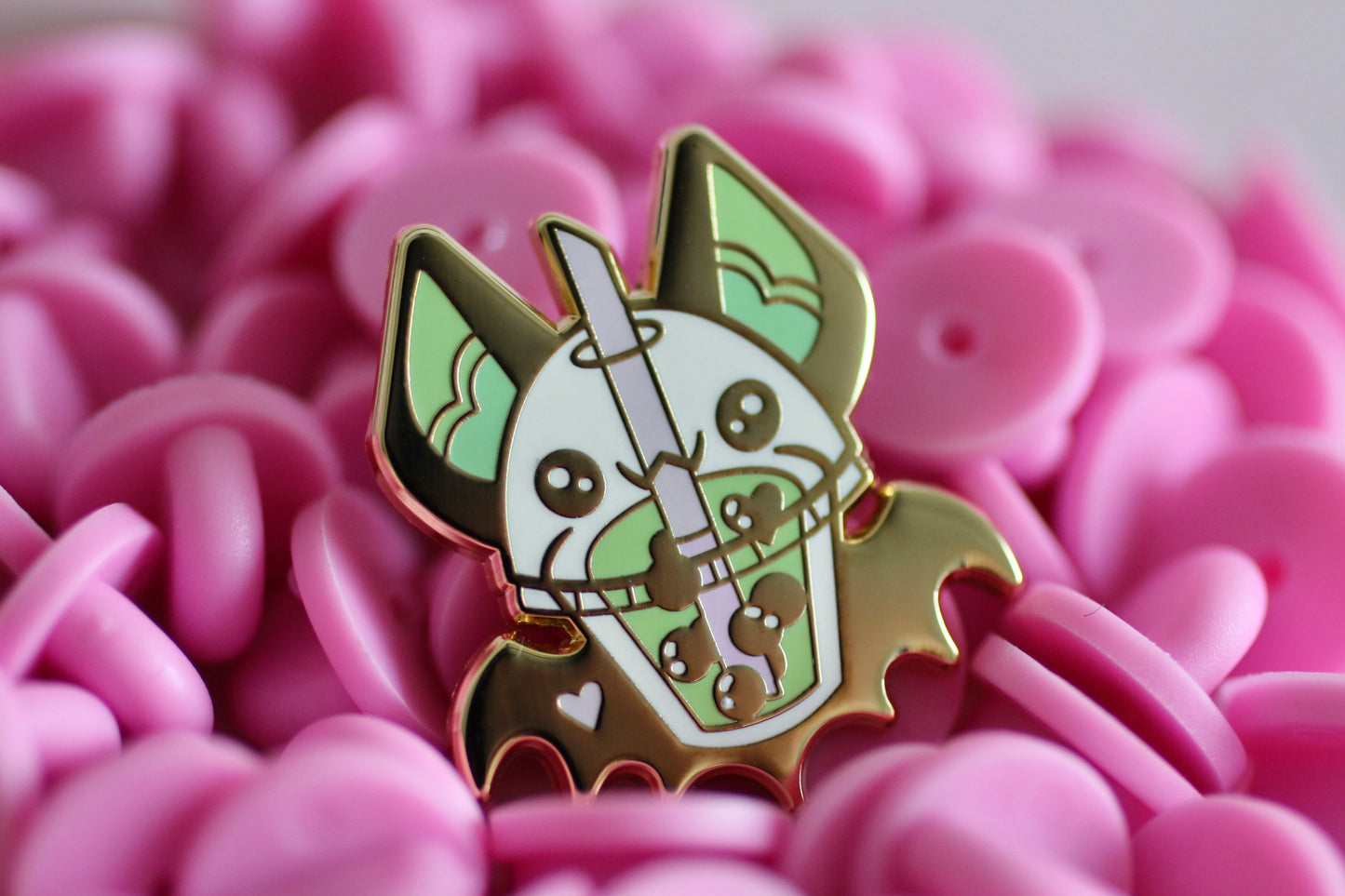 Bobat - Bubble Tea Bat Pin