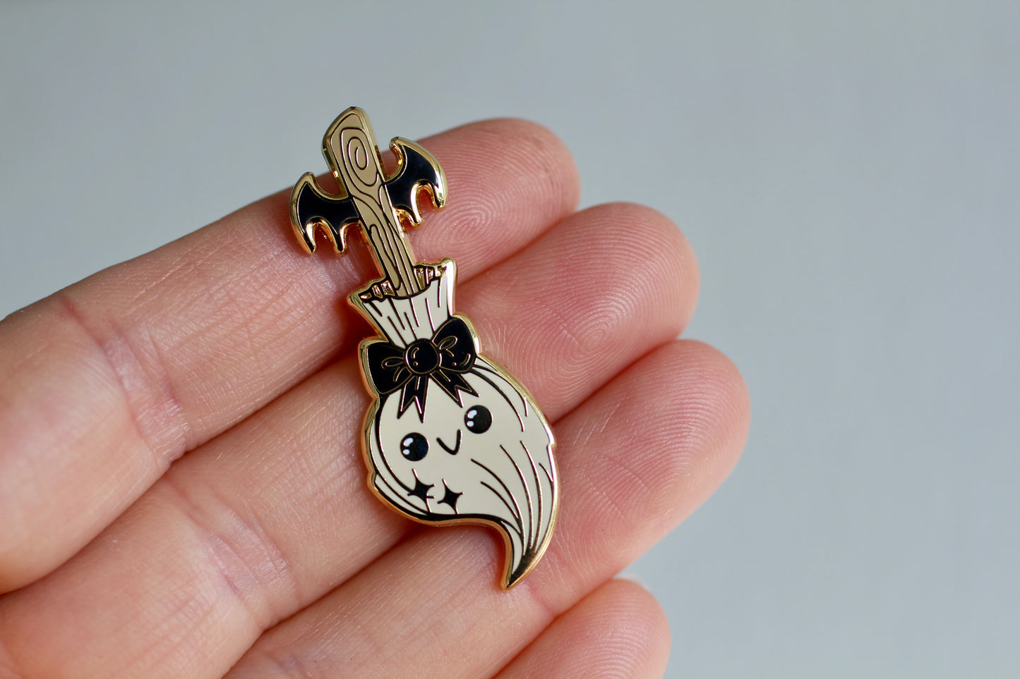 Sweepybat - Witchy Broomstick Pin