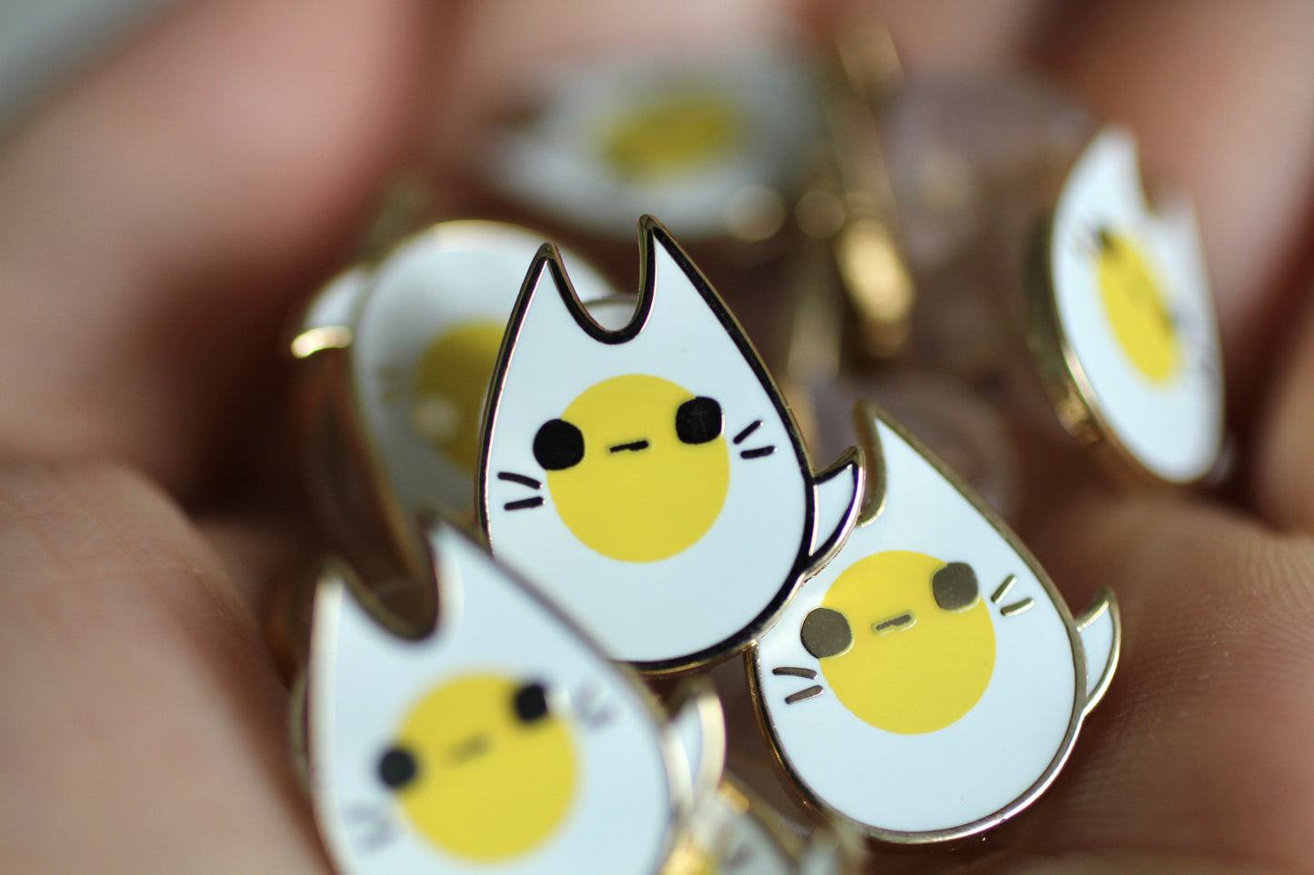 Egg Cat Pin