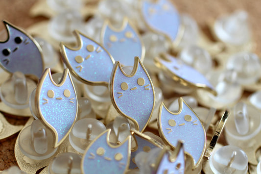 Catsper - Ghost Cat Pin
